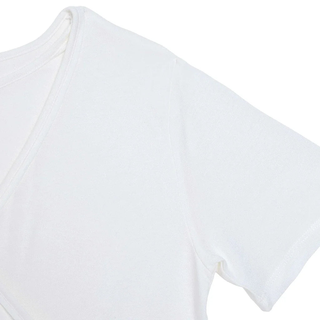 Baby Mom Women's Short Sleeve V-Neck Nightdress (S to 2XL) - Ecru