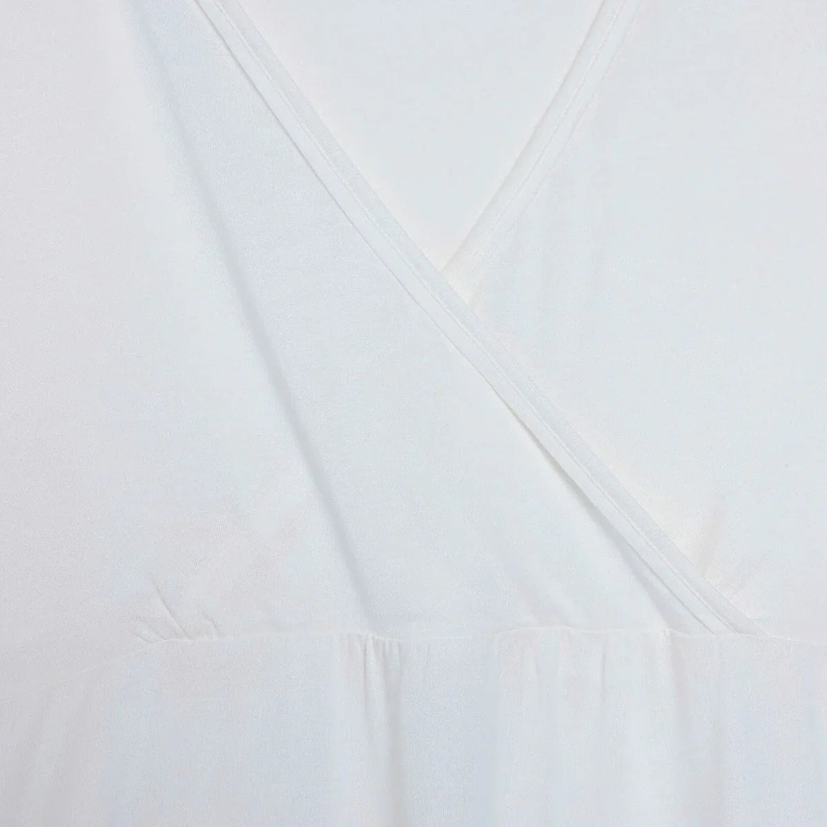 Baby Mom Women's Short Sleeve V-Neck Nightdress (S to 2XL) - Ecru
