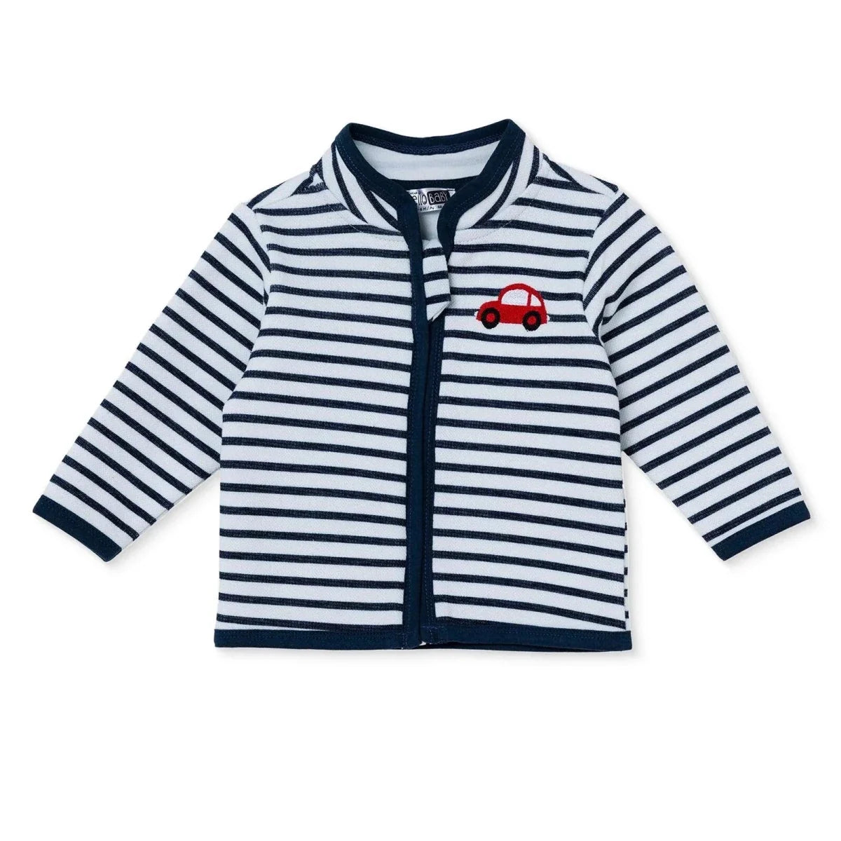 HelloBaby Printed Interlock Baby Cardigan (1-3 Months to 12 Months) - White Printed