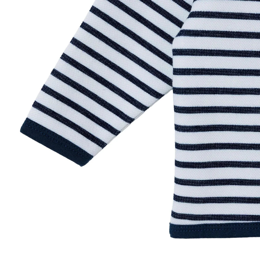 HelloBaby Printed Interlock Baby Cardigan (1-3 Months to 12 Months) - White Printed