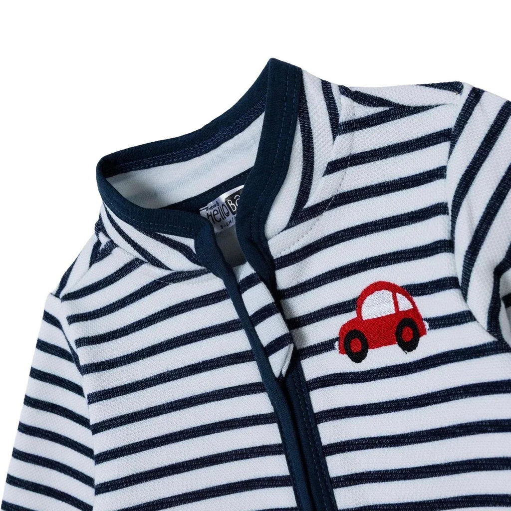 HelloBaby Printed Interlock Baby Cardigan (1-3 Months to 12 Months) - White Printed