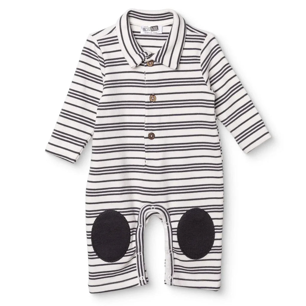 HelloBaby Long Sleeve Footless Baby Sleepsuit (Newborn to 6-9 Months) - Ecru Printed