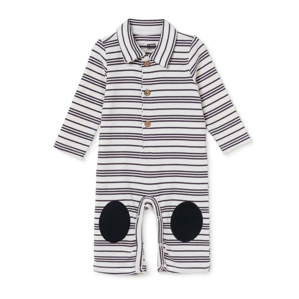HelloBaby Long Sleeve Footless Baby Sleepsuit (Newborn to 6-9 Months) - Ecru Printed
