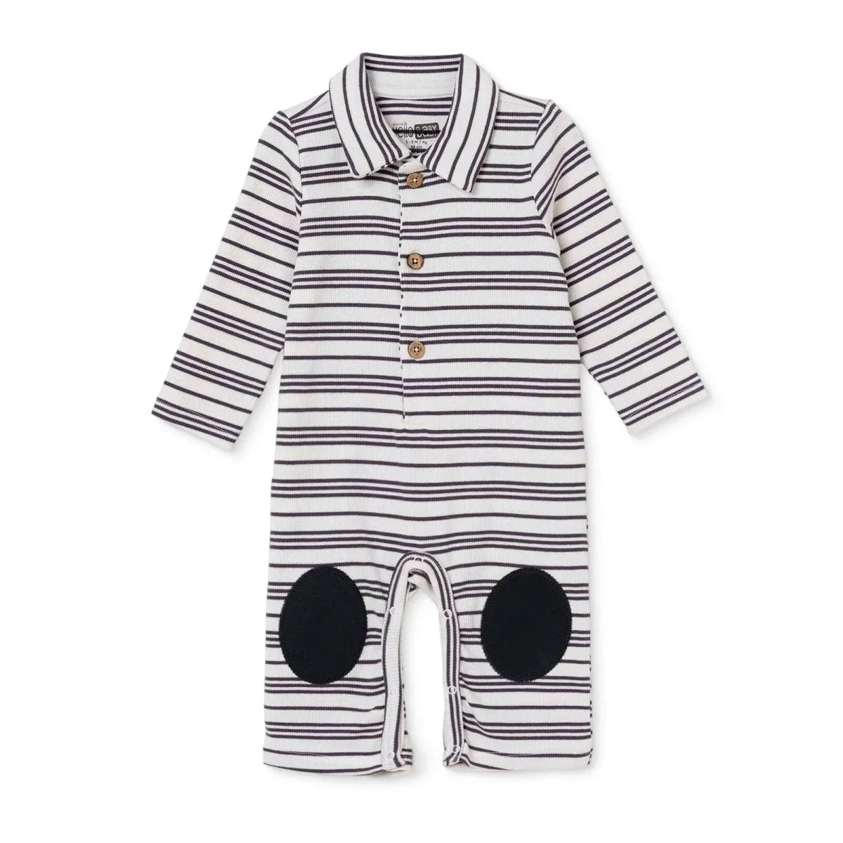 HelloBaby Long Sleeve Footless Baby Sleepsuit (Newborn to 6-9 Months) - Ecru Printed