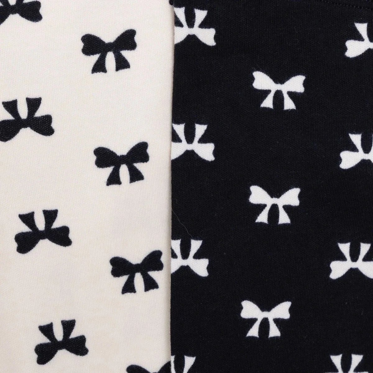 HelloBaby 2 Pack Bow Print Interlock Footless Baby Bottoms (3-6 Months to 2-3 Years) - Black