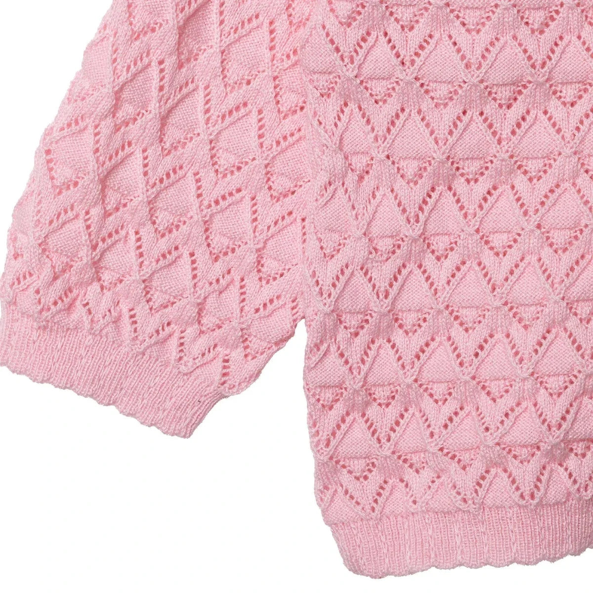 HelloBaby Floral Print Knitted Baby Cardigan (1-3 Months to 12 Months) - Pink