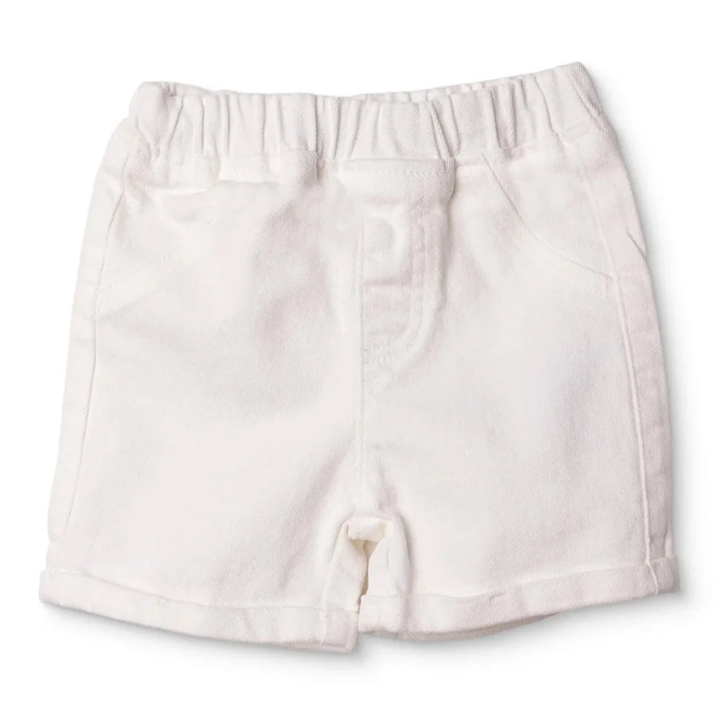 HelloBaby Plain Denim Baby Shorts (6-9 Months to 4-5 Years) - Ecru