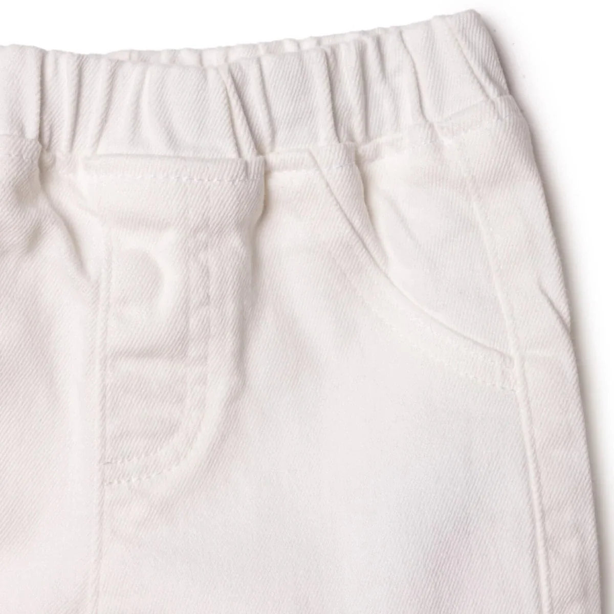 HelloBaby Plain Denim Baby Shorts (6-9 Months to 4-5 Years) - Ecru
