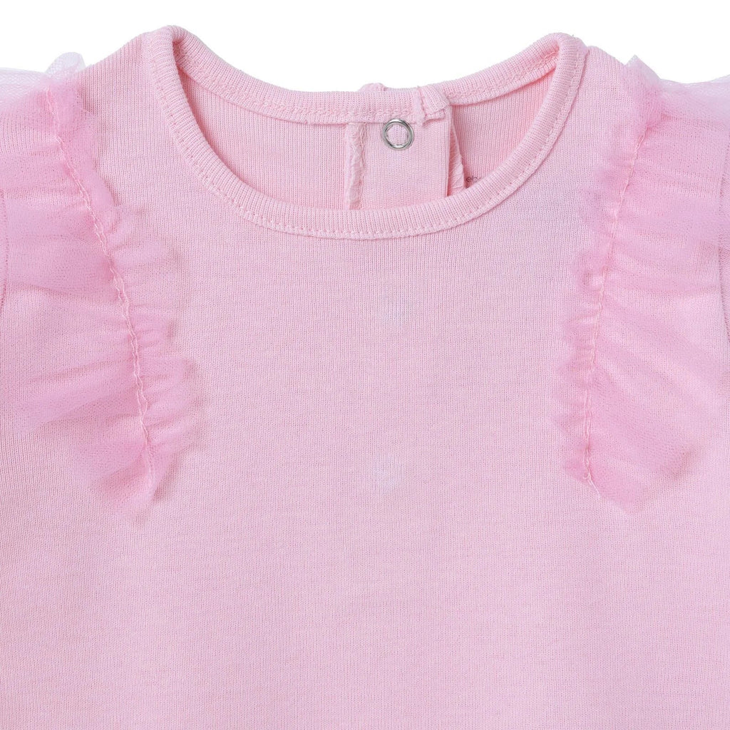 HelloBaby Floral Print Long Sleeve Baby Top & Tulle Skirt Set (1-3 to 12 Months) - Pink