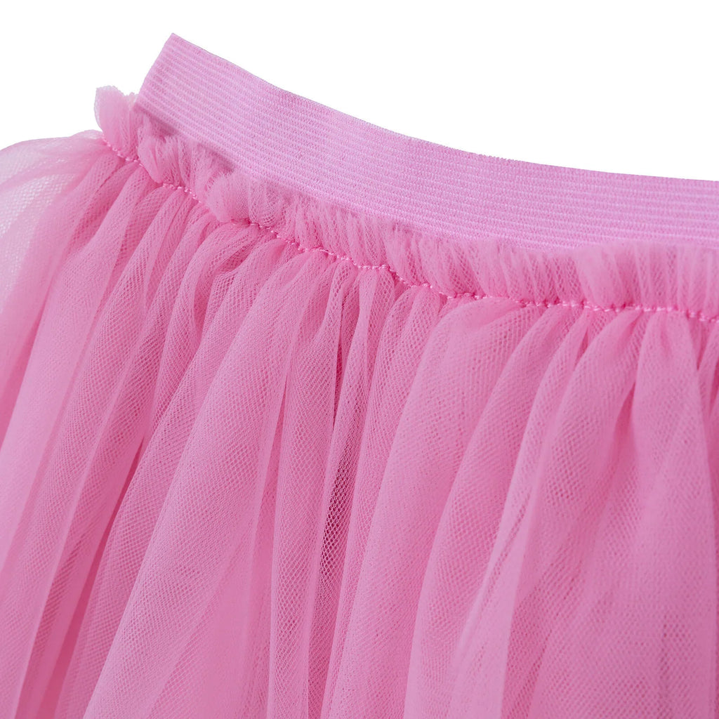 HelloBaby Floral Print Long Sleeve Baby Top & Tulle Skirt Set (1-3 to 12 Months) - Pink