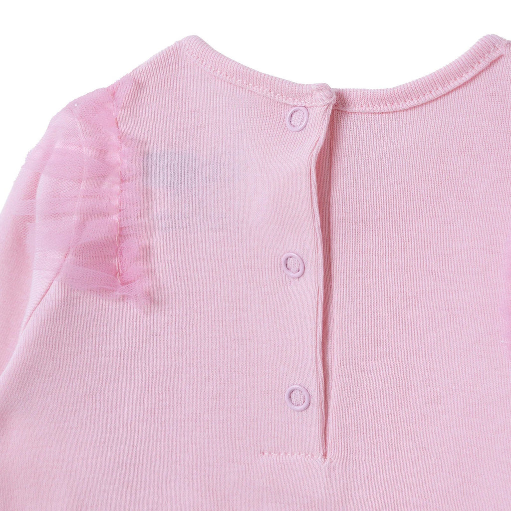 HelloBaby Floral Print Long Sleeve Baby Top & Tulle Skirt Set (1-3 to 12 Months) - Pink