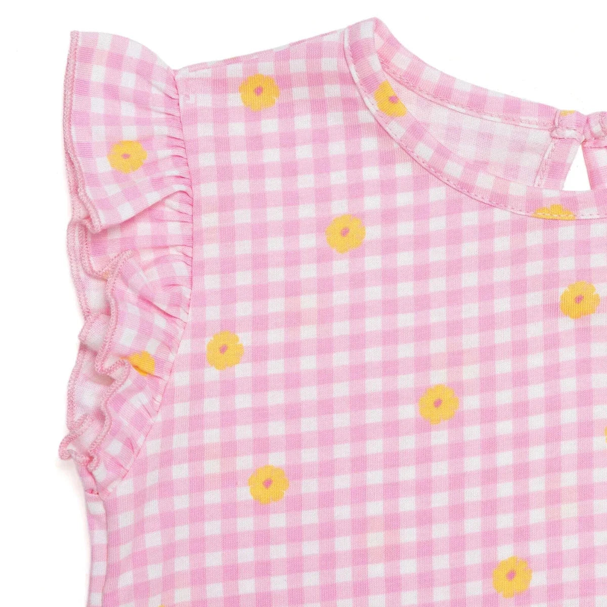 HelloBaby Floral Print Short Sleeve Baby Top & Shorts Set (6-9 Months to 4-5 Years) - Pink Printed