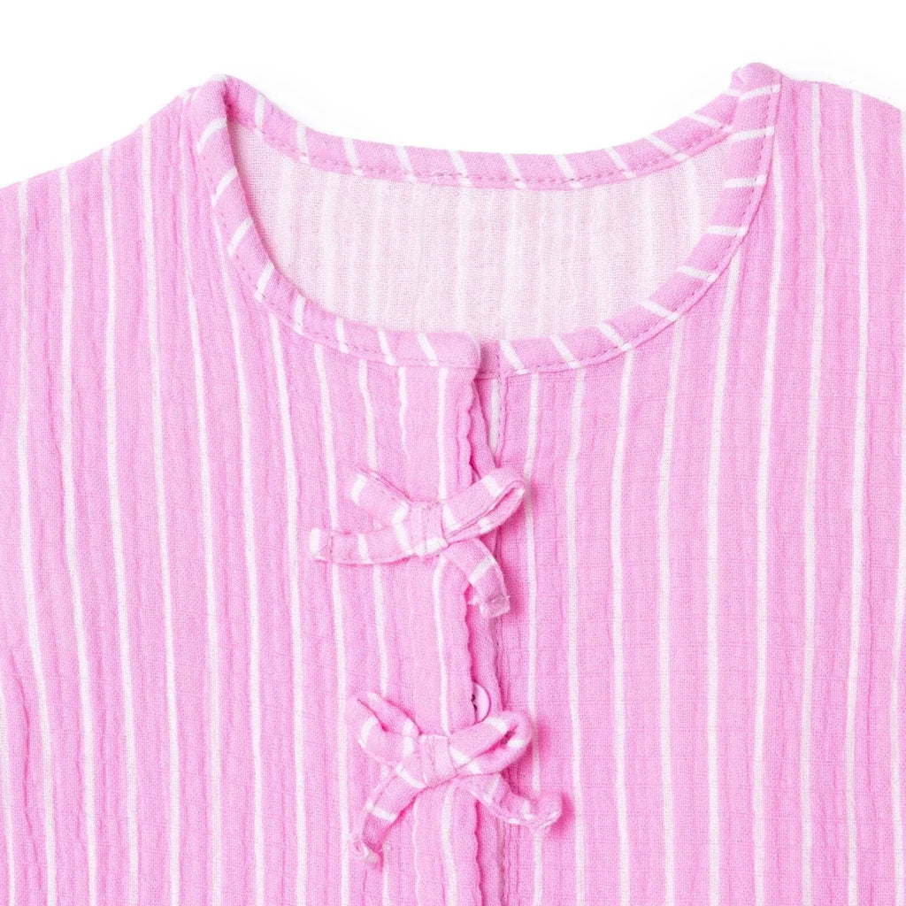 HelloBaby Floral Print Short Sleeve Muslin Baby Top & Shorts Set (6-9 Months to 4-5 Years) - Pink Printed