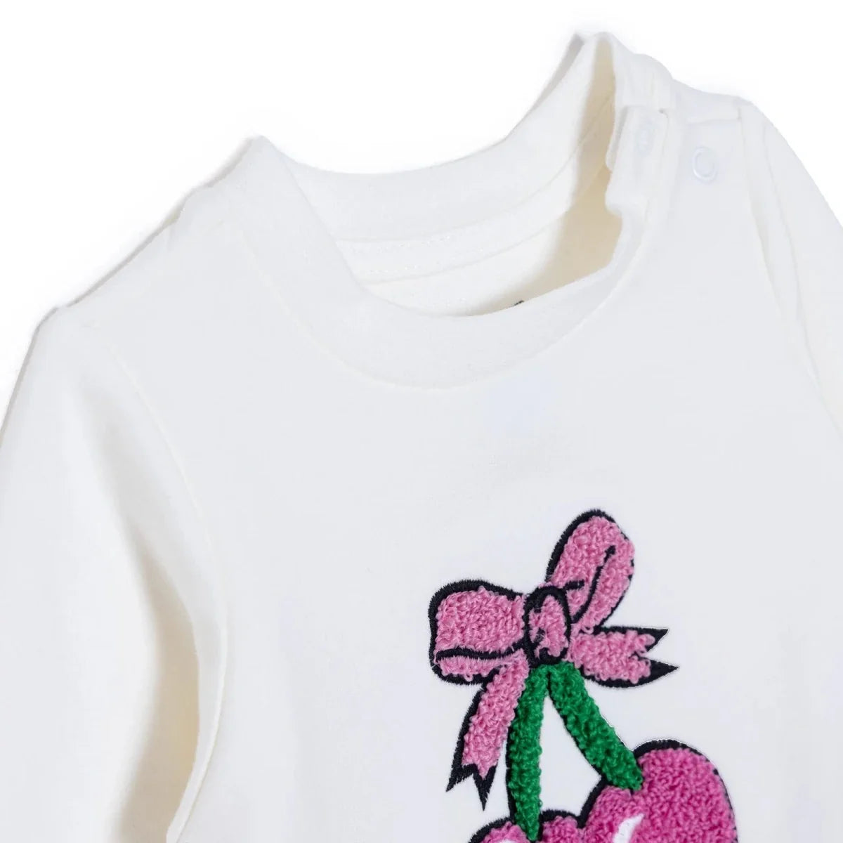 HelloBaby Cherry Print Baby Sweatshirt & Leggings Set (1-3 Months to 12 Months) - Pink