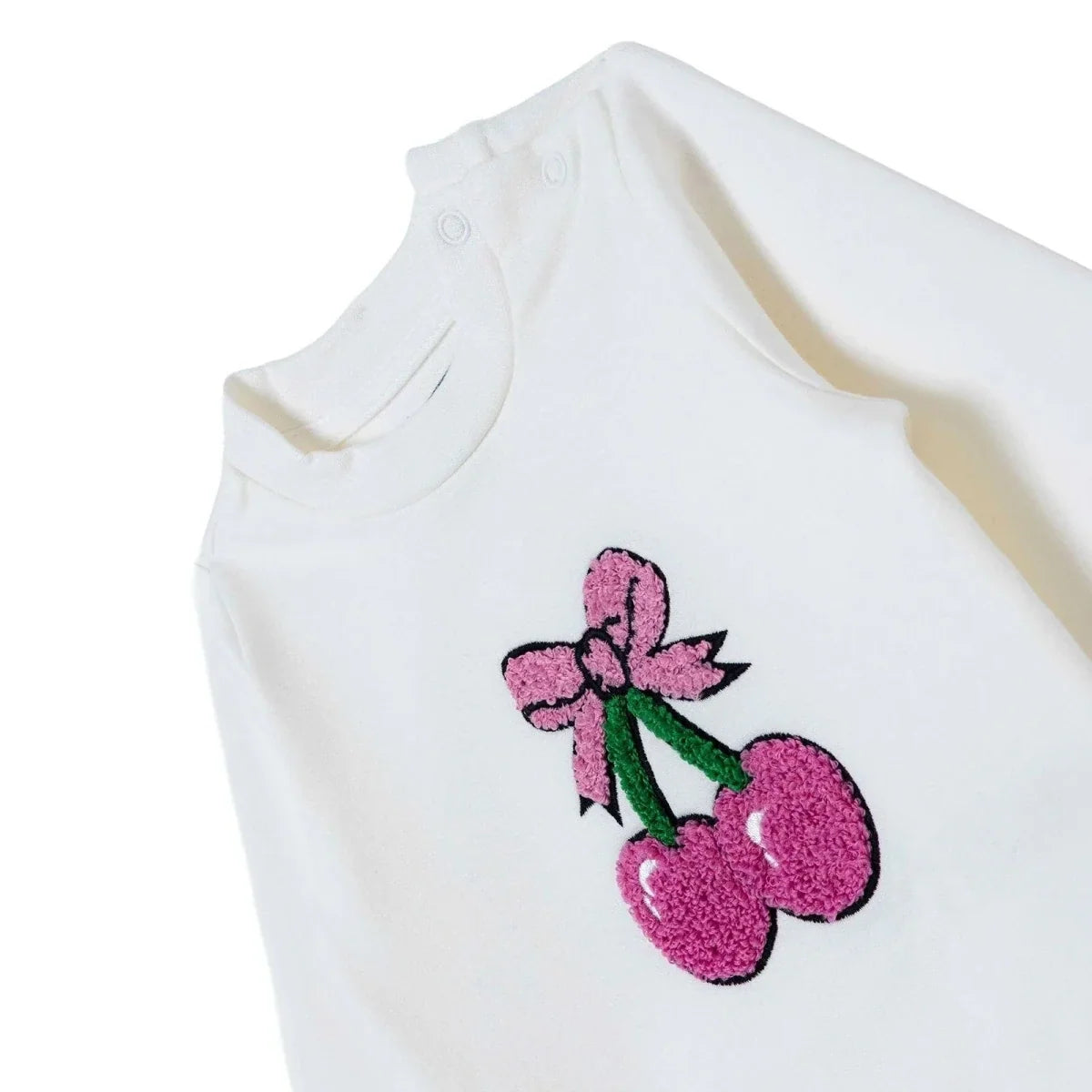HelloBaby Cherry Print Baby Sweatshirt & Leggings Set (1-3 Months to 12 Months) - Pink