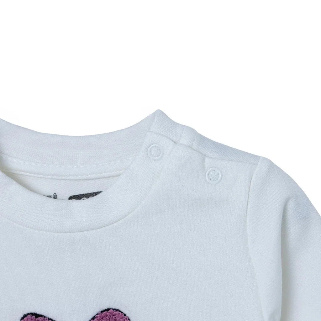 HelloBaby Cherry Print Baby Sweatshirt & Leggings Set (1-3 Months to 12 Months) - Pink