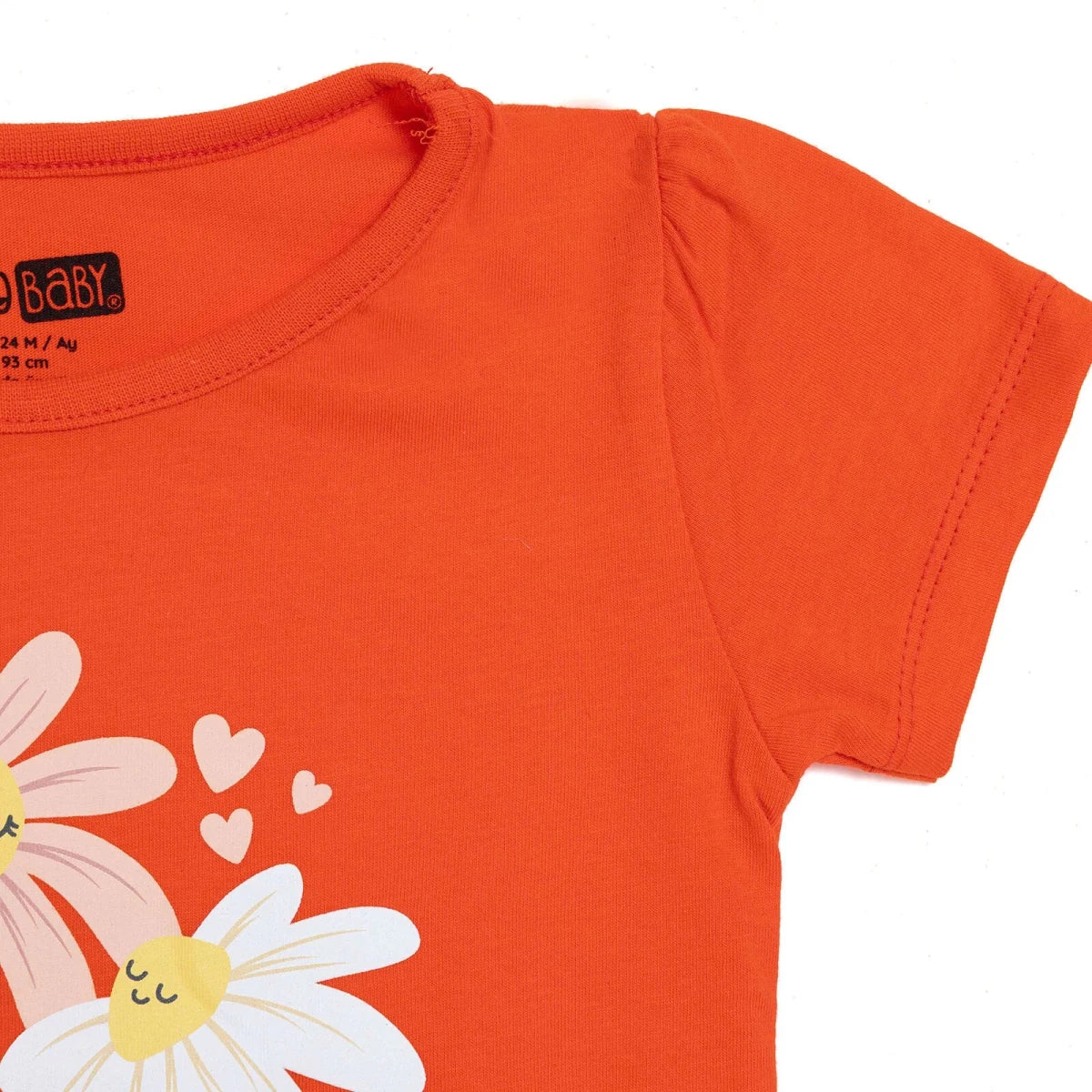HelloBaby Short Sleeve Jersey Baby T-Shirt (3-6 Months to 3-4 Years) - Coral