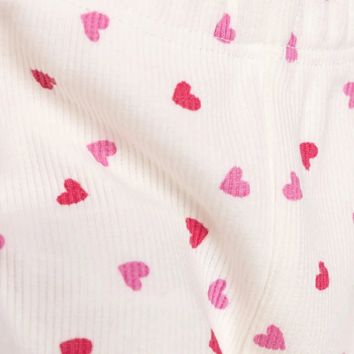 HelloBaby Printed Ribbed Baby Leggings (1-3 Months to 12 Months) - Ecru Printed