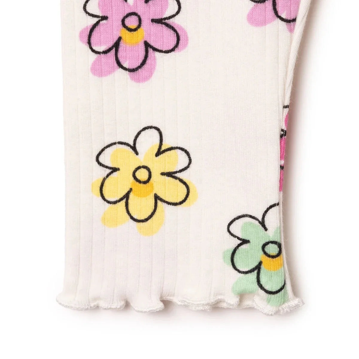 HelloBaby Floral Print Interlock Baby Leggings (1-3 Months to 12 Months) - Ecru Printed