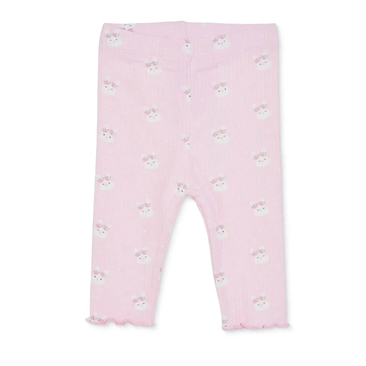 HelloBaby Printed Interlock Baby Leggings (1-3 Months to 12 Months) - Pink Printed