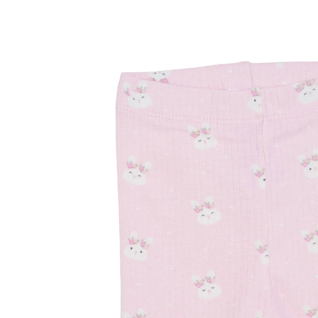 HelloBaby Printed Interlock Baby Leggings (1-3 Months to 12 Months) - Pink Printed