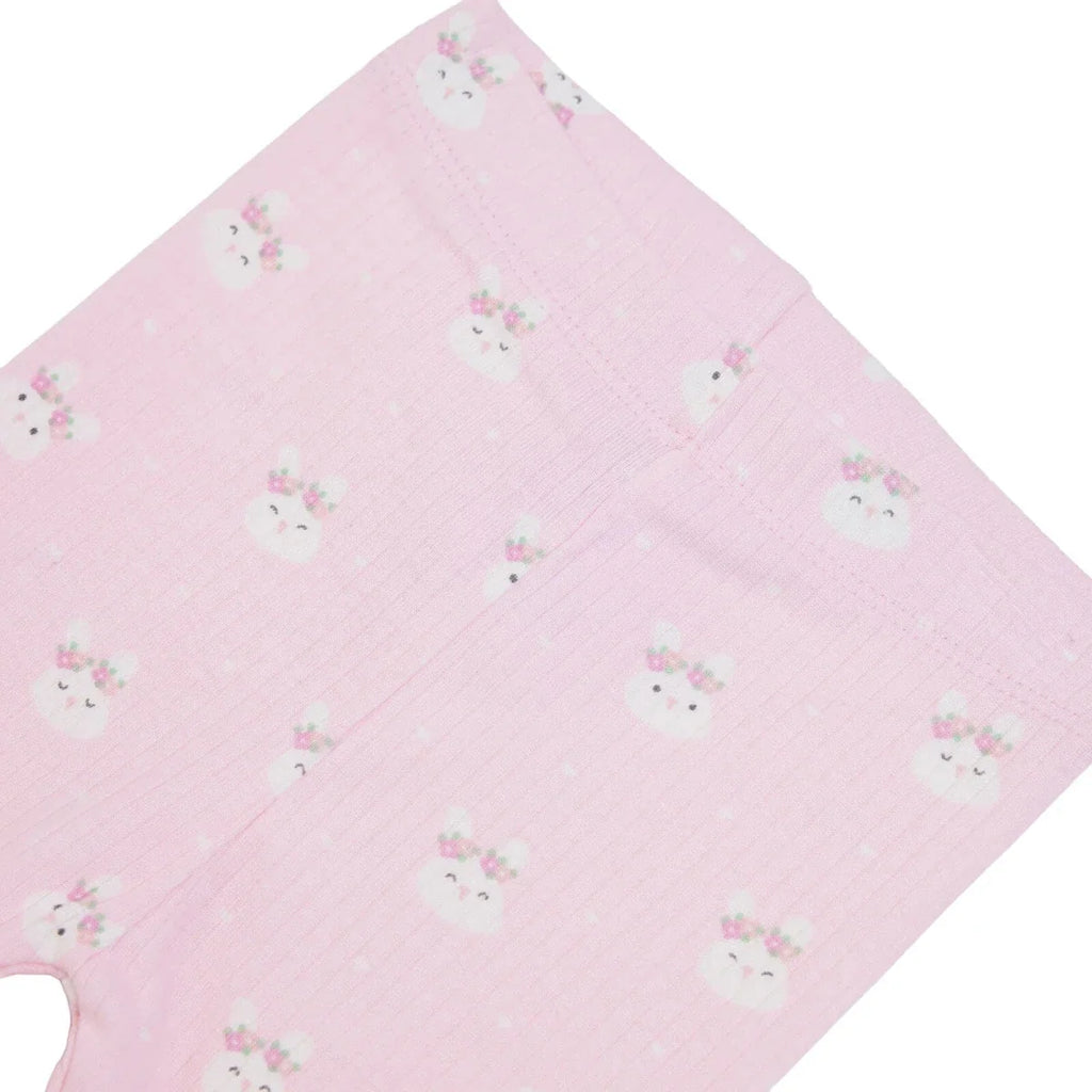 HelloBaby Printed Interlock Baby Leggings (1-3 Months to 12 Months) - Pink Printed