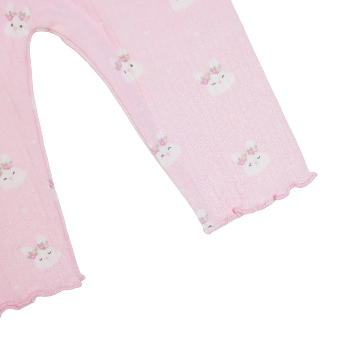 HelloBaby Printed Interlock Baby Leggings (1-3 Months to 12 Months) - Pink Printed