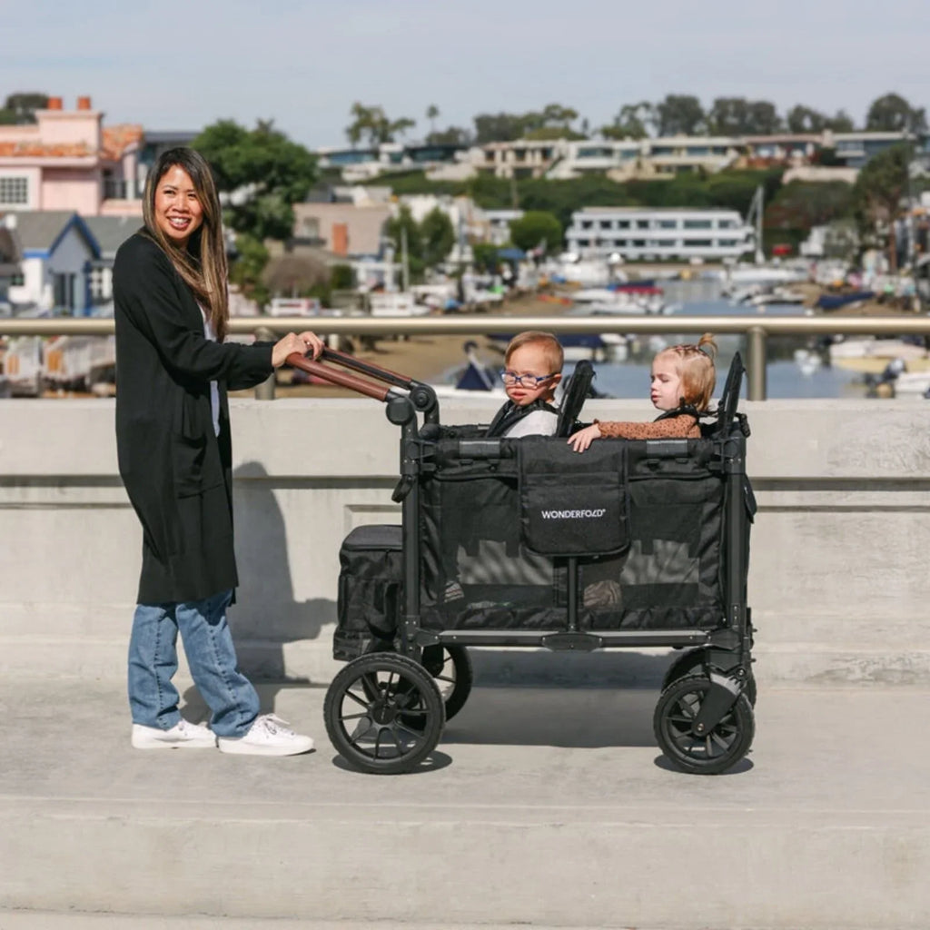 Wonderfold W2 Luxe Pro Stroller Wagon - Charcoal Grey