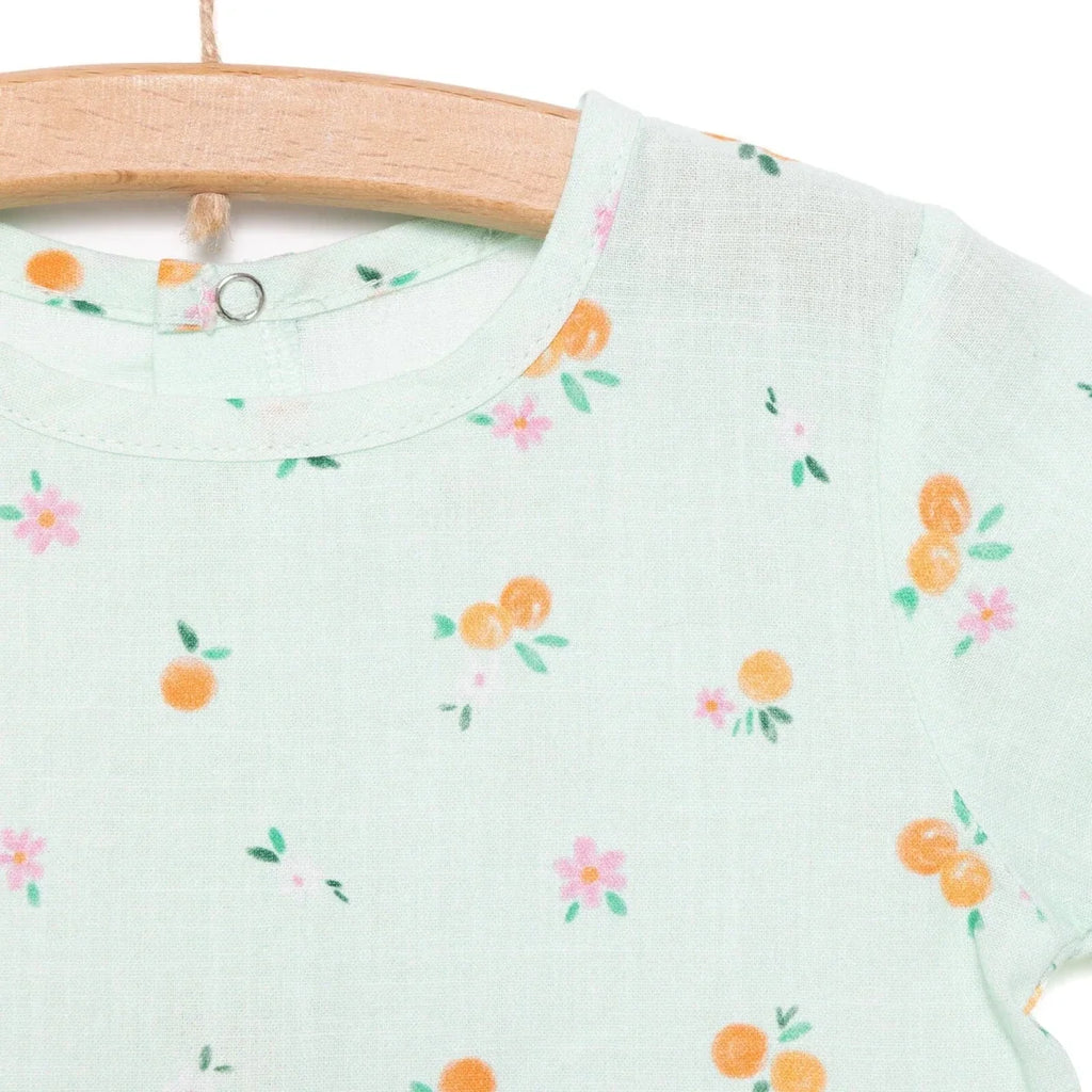 HelloBaby Newborn Girl Woven Dress - Light Blue