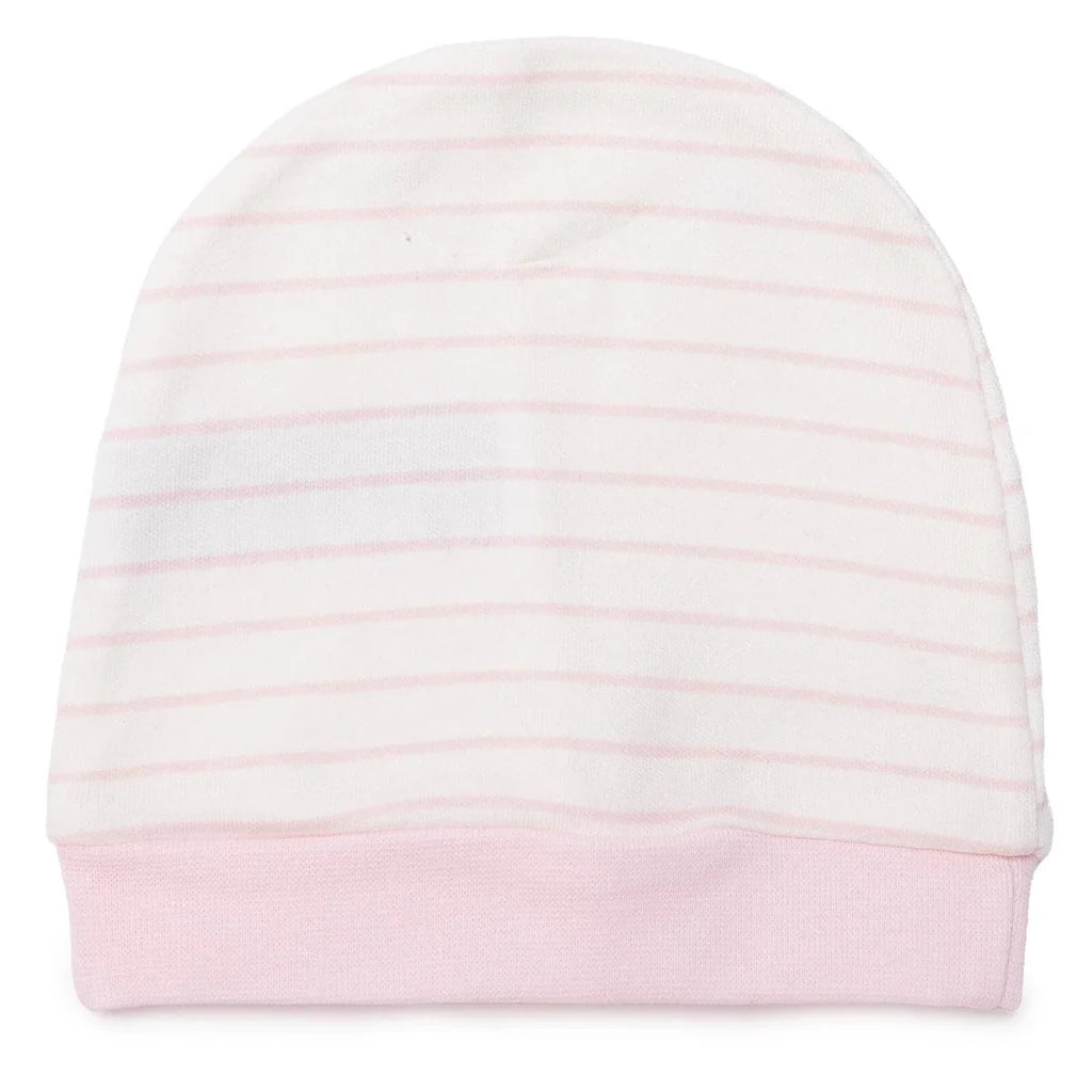 Bebbek Bunny Print Peter Pan Collar Baby Hat, Vest & Bottoms Set (Newborn to 6 Months) - Ecru