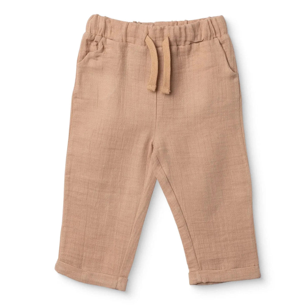 HelloBaby Turn-Up Muslin Baby Trousers (6-9 Months to 4-5 Years) - Beige