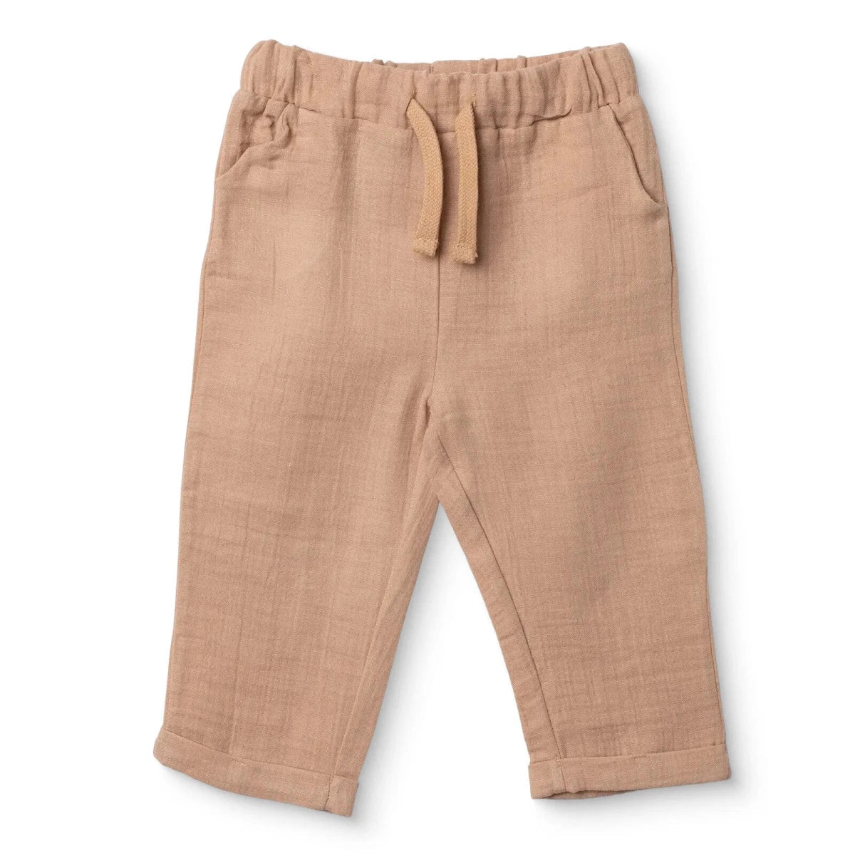 HelloBaby Turn-Up Muslin Baby Trousers (6-9 Months to 4-5 Years) - Beige