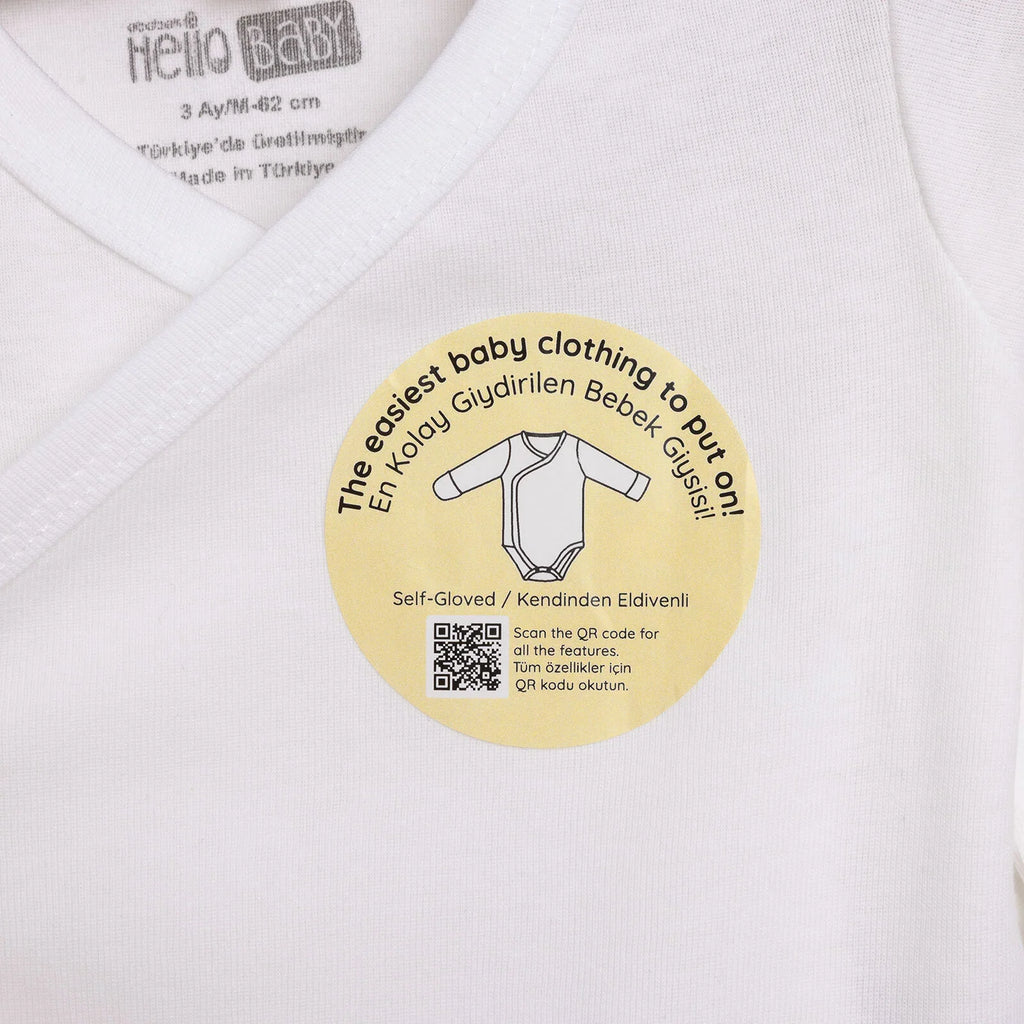HelloBaby V Neck Long Sleeve Baby Bodysuit (Newborn to 9 Months)