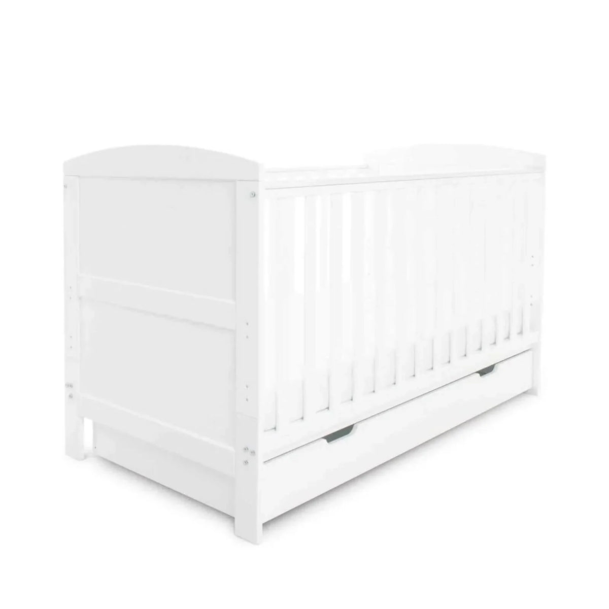 Ickle Bubba Coleby Classic Cot Bed & Under Drawer White - Without Mattress