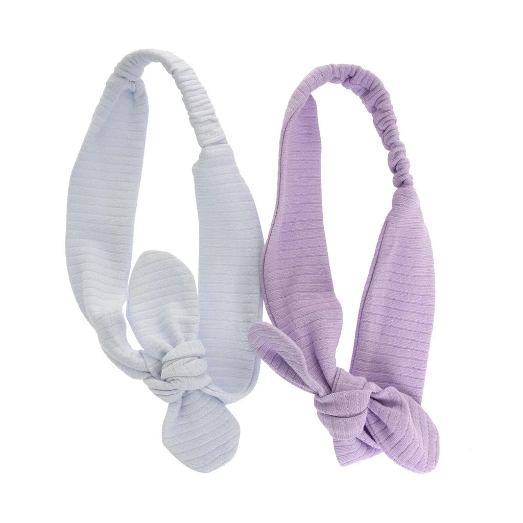 HelloBaby 2 Pack Tie-Fastening Bow Baby Headbands (One Size)