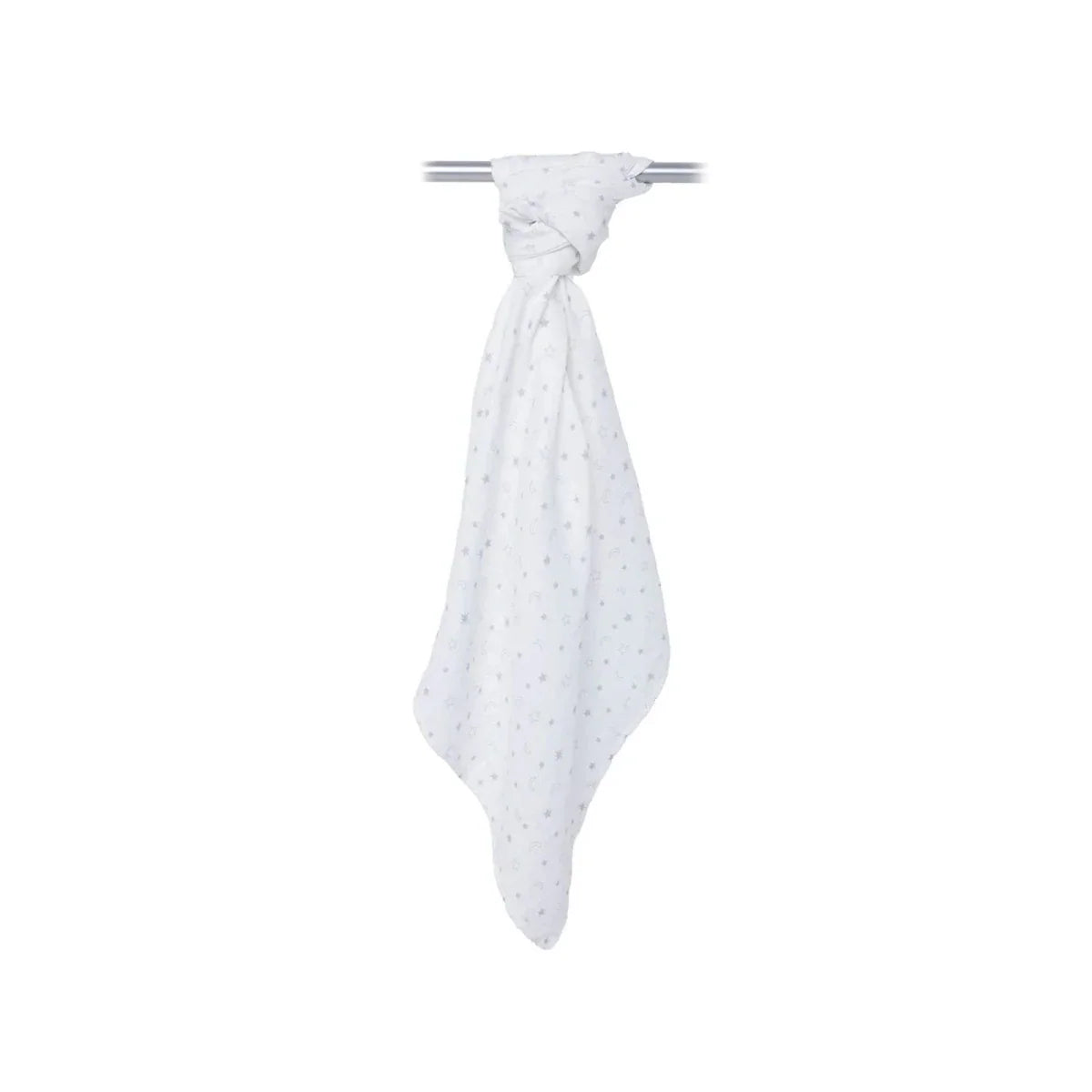 Mollia Star Print Muslin Baby Blanket (90 x 110 cm) - Ecru