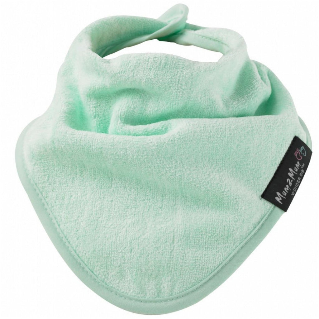 3 PACK - Mum 2 Mum Bandana Style Baby Bibs - Lemon / Mint / Stone