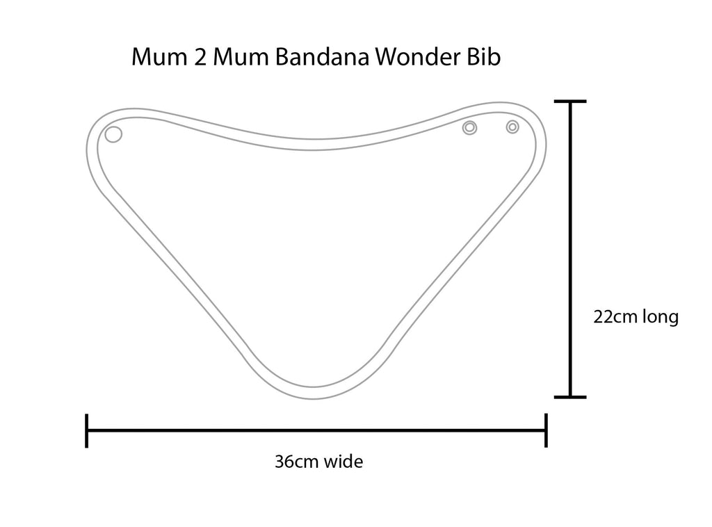3 PACK - Mum 2 Mum Bandana Style Wonder Bibs - Denim / Baby Blue / Stone