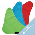 3 PACK - Mum 2 Mum Bandana Style Wonder Bibs - Red / Lime / Teal