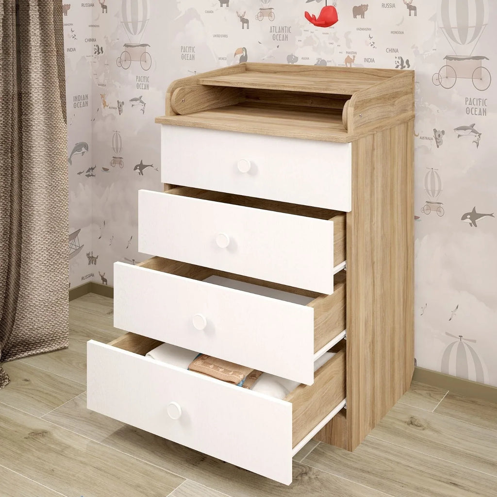 Shefa Kids 600 Changing Dressers - Elm/White