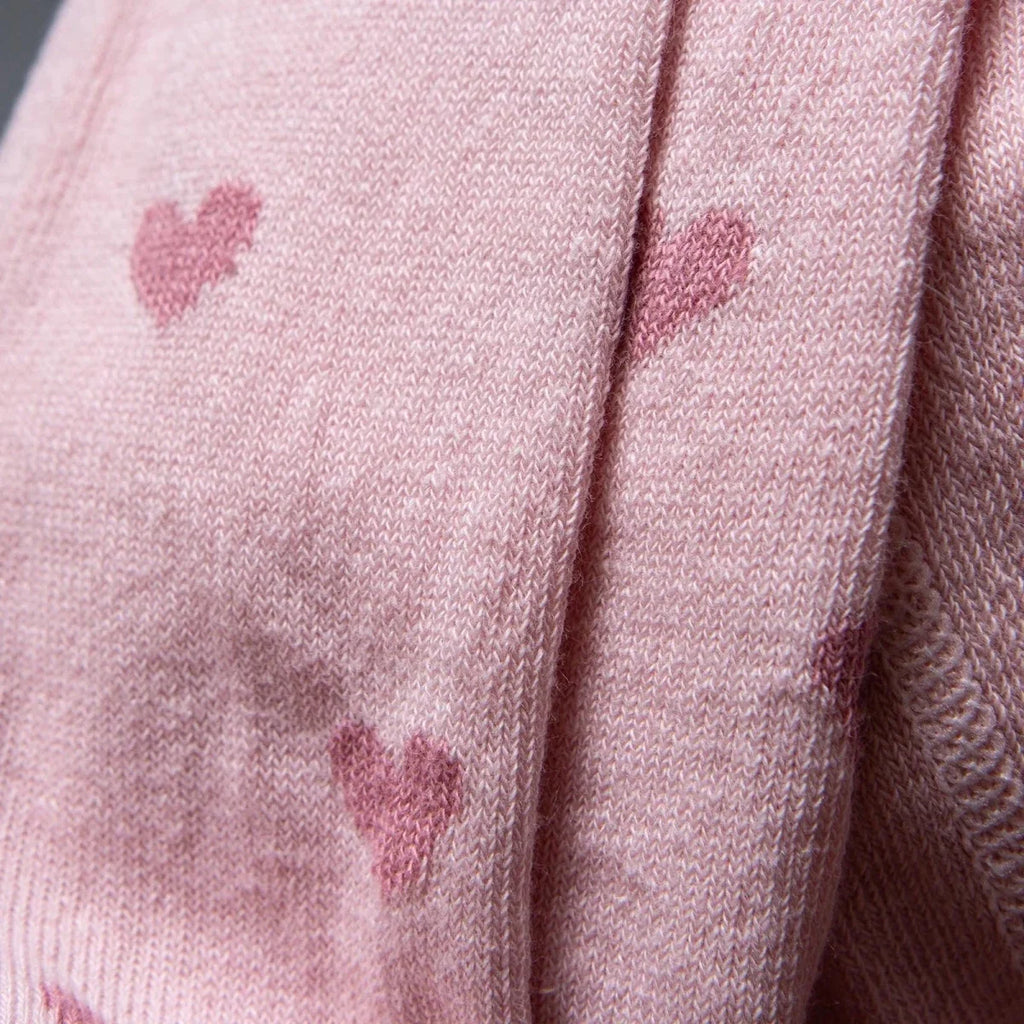 HelloBaby Heart Print Baby Tights (6-12 Months to 4-5 Years) - Pink