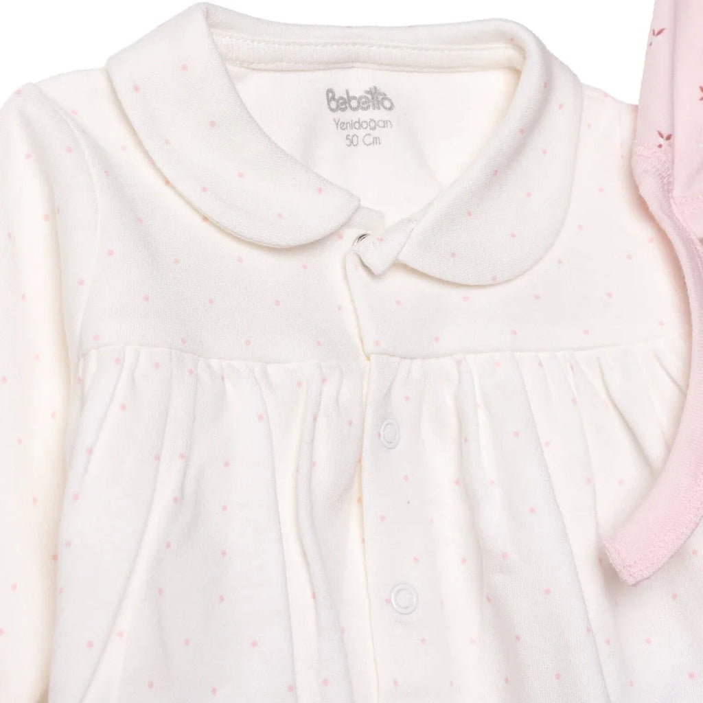 Bebetto 5 Piece "Cutie" Embroidered Baby Hospital Bag Set on a Hanger (Newborn) - Pink