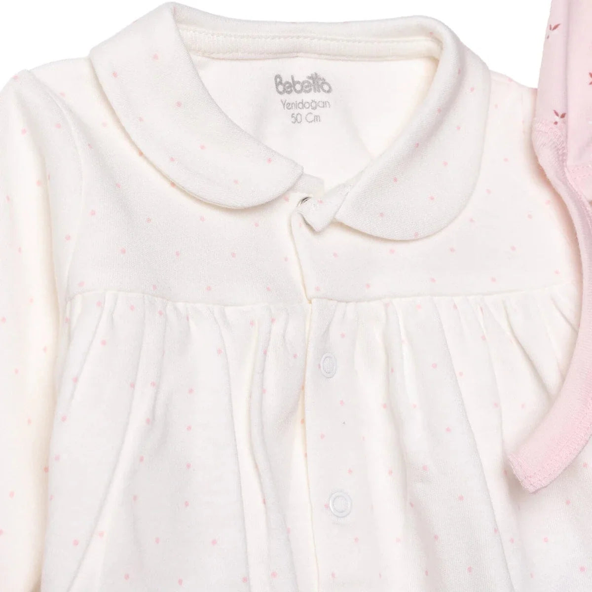 Bebetto 5 Piece "Cutie" Embroidered Baby Hospital Bag Set on a Hanger (Newborn) - Pink