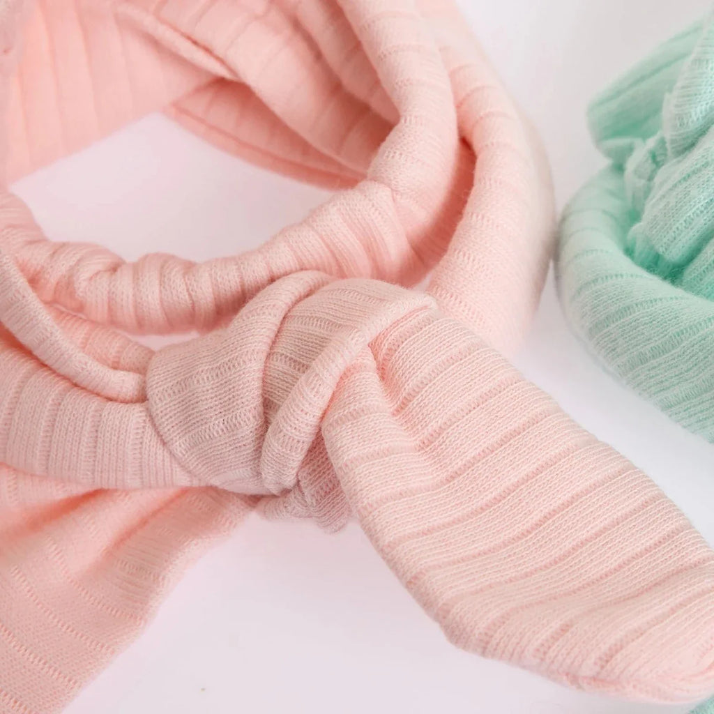 HelloBaby 2 Pack Tie-Fastening Bow Baby Headbands (One Size)