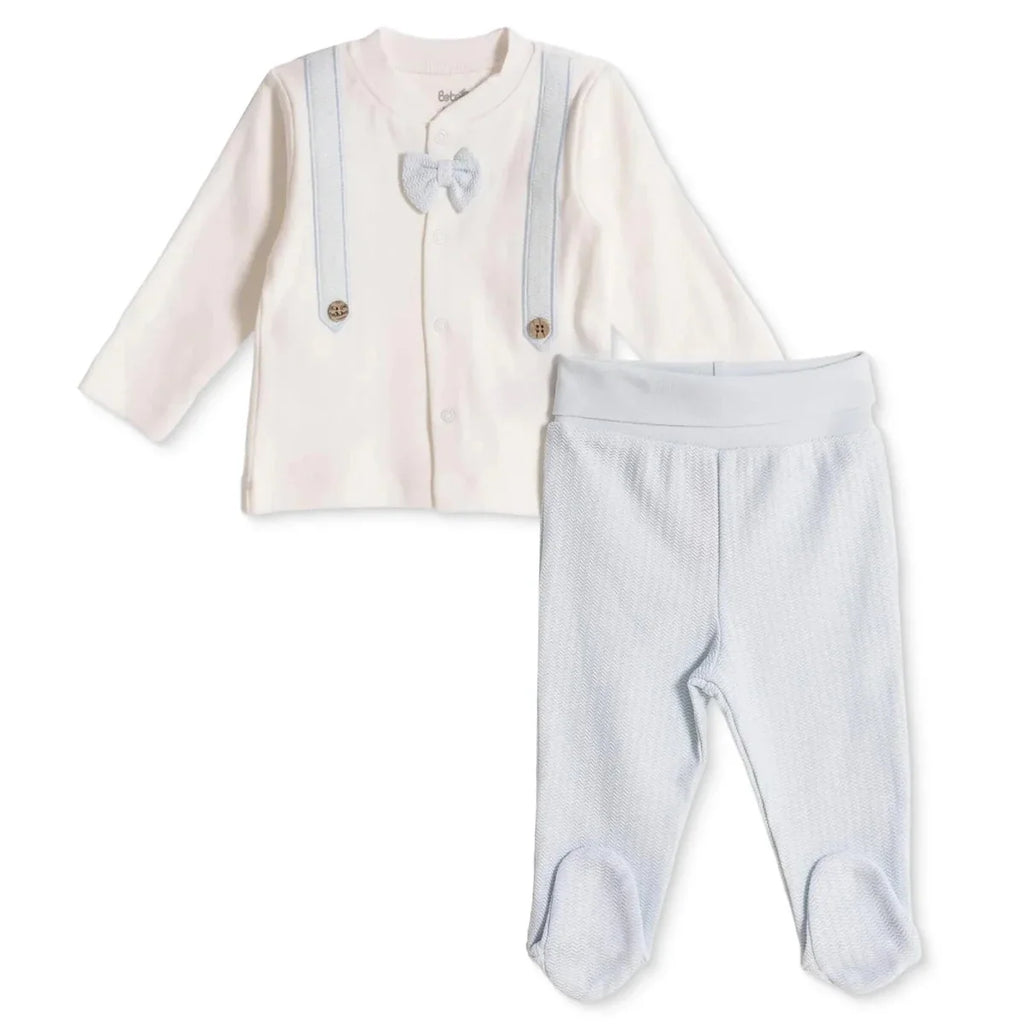 Bebetto Baby Sweatshirt & Footed Leggings Set (Newborn to 6-9 Months) - Blue