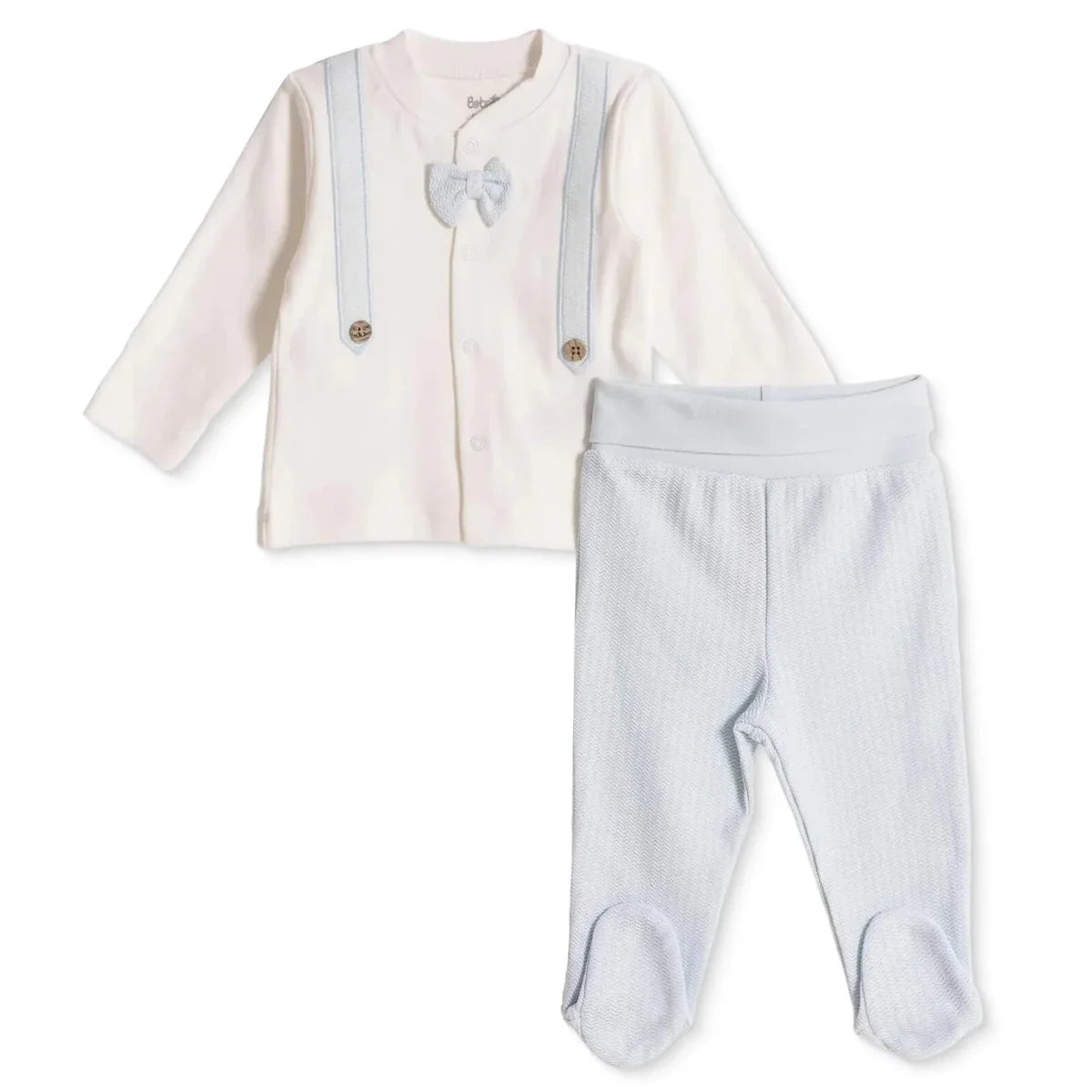 Bebetto Baby Sweatshirt & Footed Leggings Set (Newborn to 6-9 Months) - Blue
