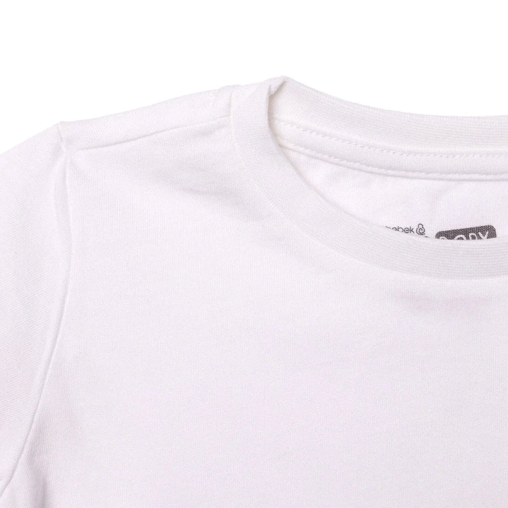 HelloBaby Short Sleeve Jersey Baby T-Shirt (3-6 Months to 4-5 Years) - White
