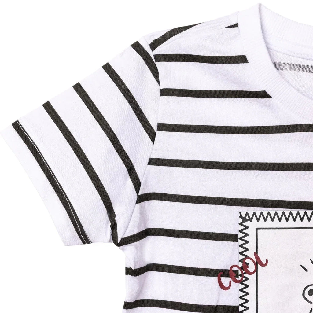 HelloBaby Short Sleeve Jersey Baby T-Shirt (3-6 Months to 3-4 Years) - Ecru