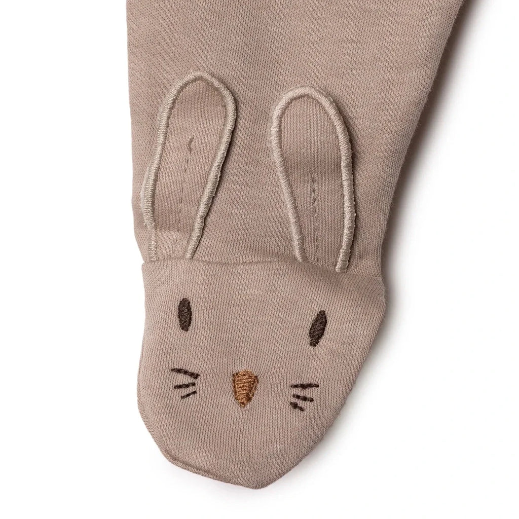 Bebetto Jacquard Knit Baby Bodysuit & Footed Bottoms Set (Newborn to 6-9 Months) - Brown