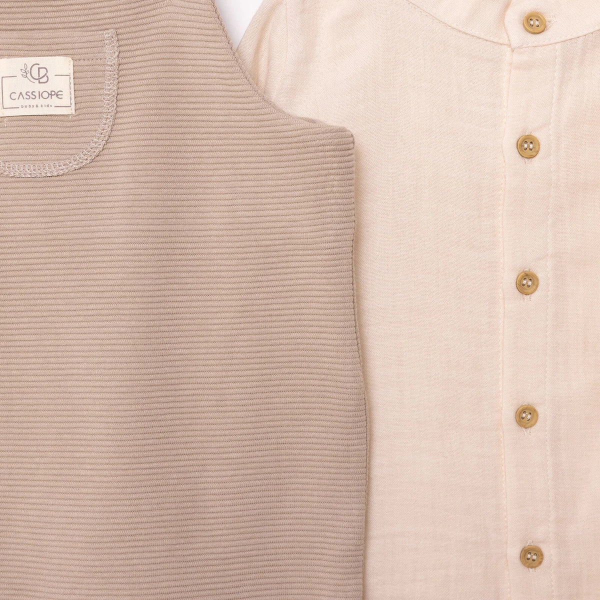 Cassiope Baby Dungarees & Muslin Shirt Set (3 Months to 12 Months)